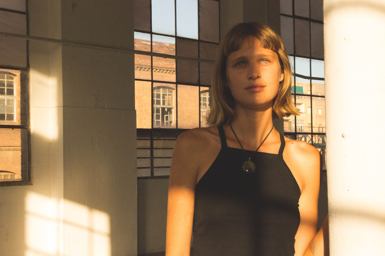 Portrait in warm window light