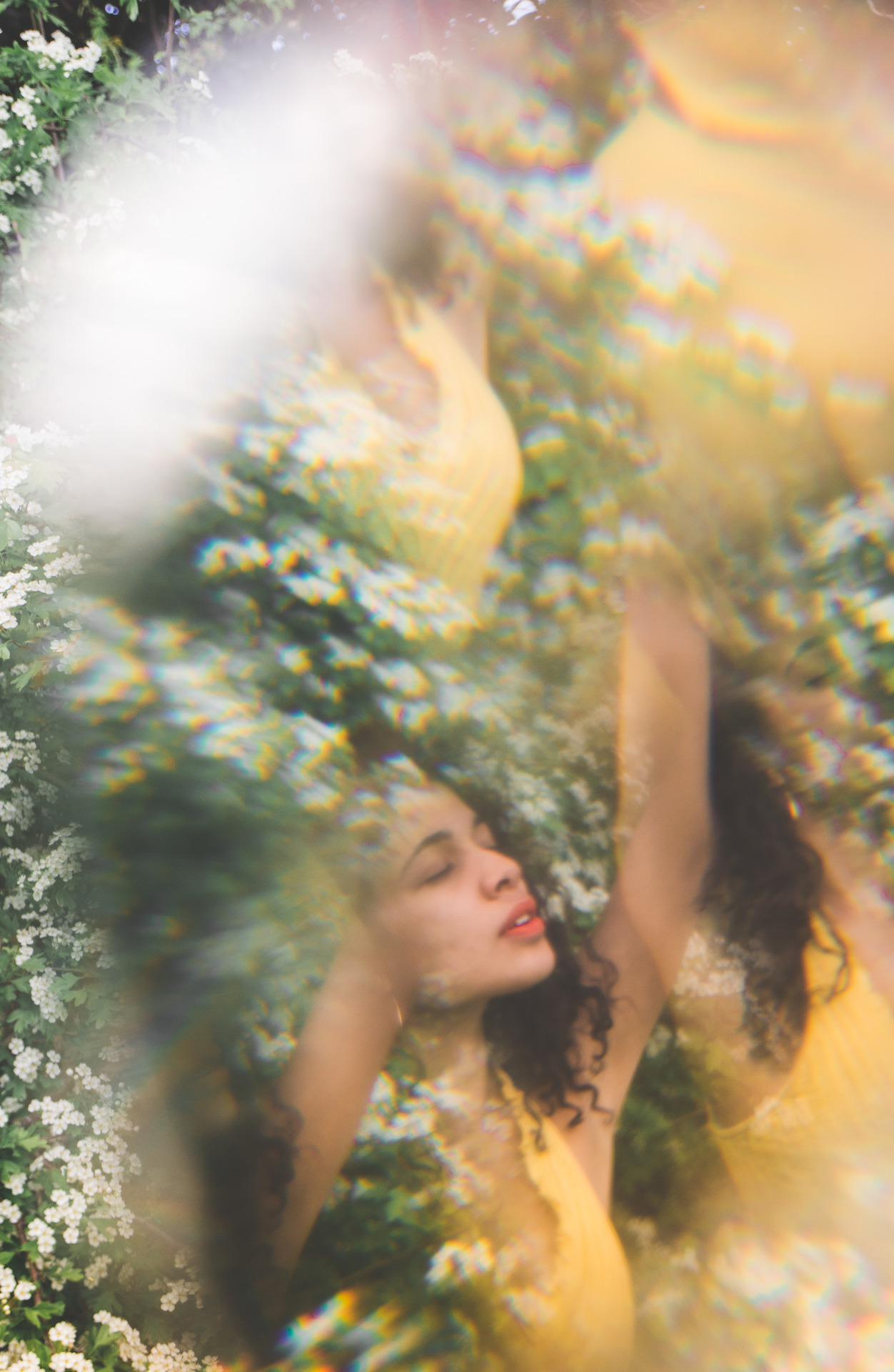 Portrait in a sunlit garden